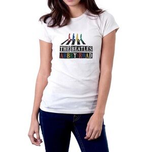 The Beatles Abbey Road Tee Graphic Logo Apple Corp Size Large